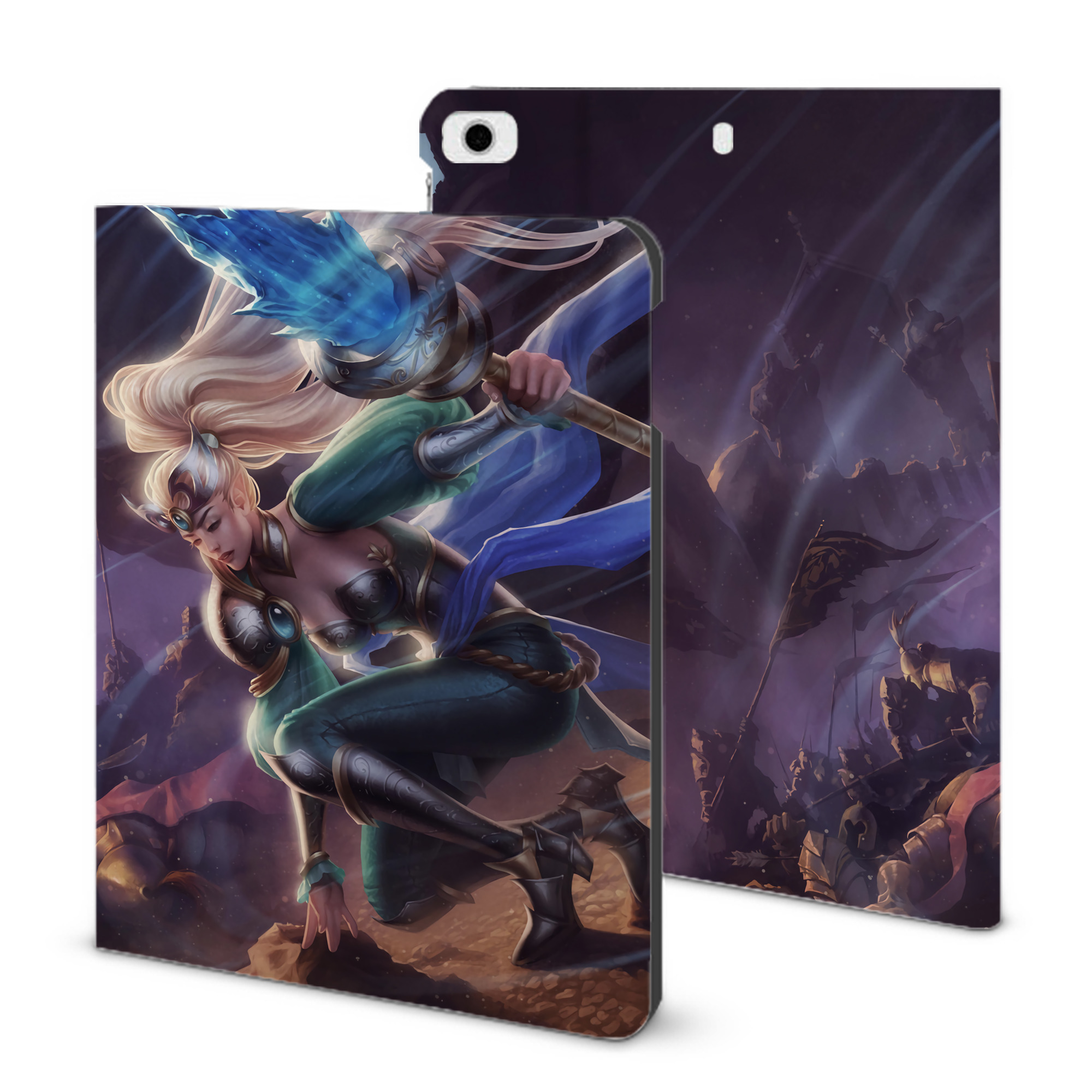 （画像用） リーグ・オブ・レジェンド League of Legends LOL IPad ケース ブック型 PUレザー TPU 耐衝撃 軽量 薄型 ペン収納なし 全面保護 IPad 各モデル対応